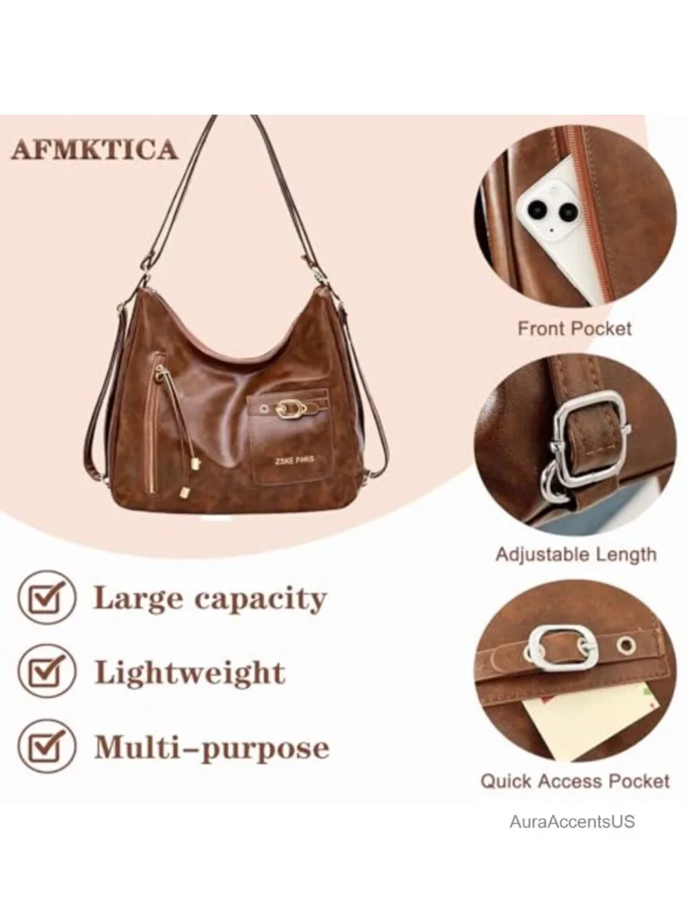 Y2K Hobo Shoulder Bag for Women Faux Leather Punk Clutch Purse Trendy Top Handle